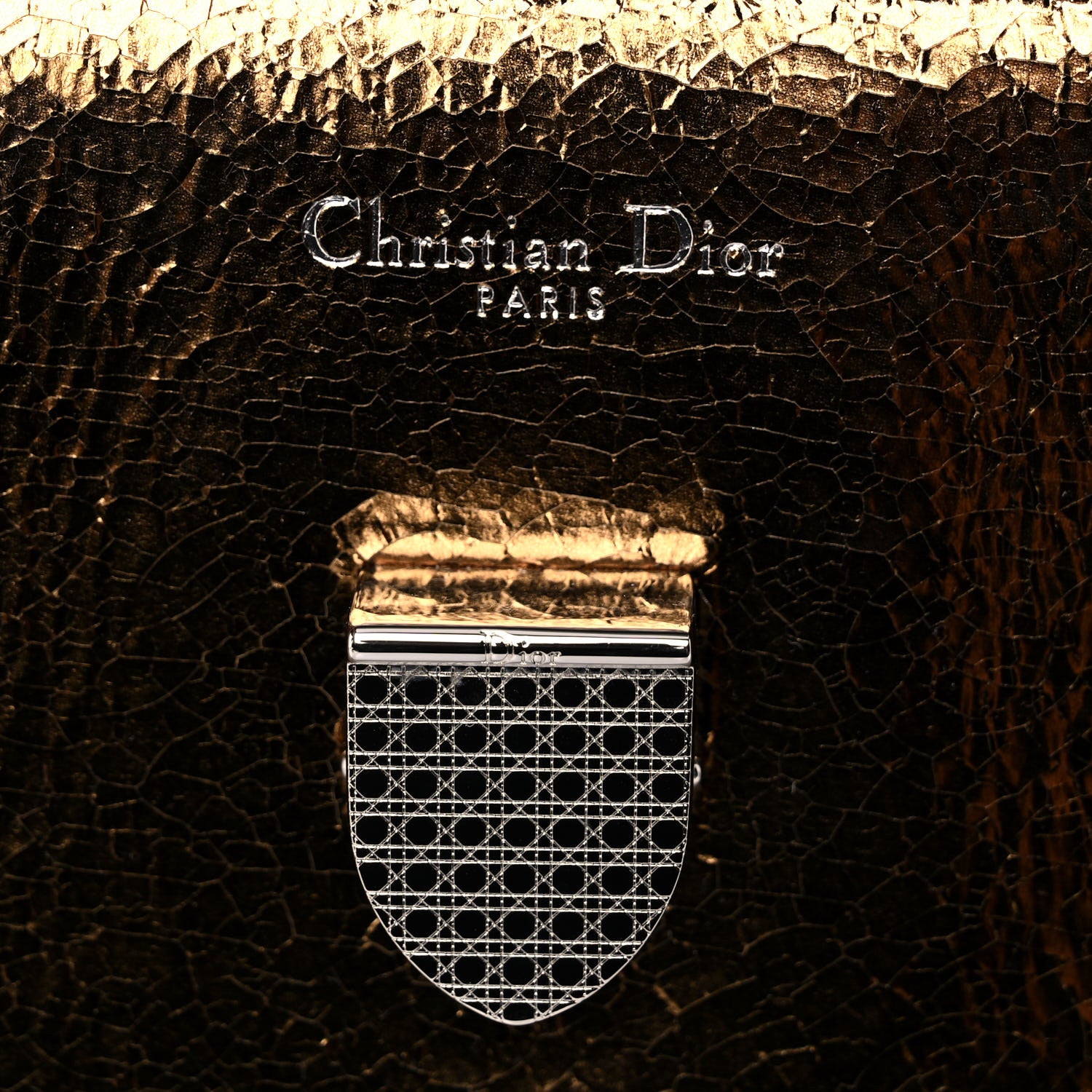 Christian Dior Metallic Calfskin Medium Diorever Flap Bronze 6 of 13