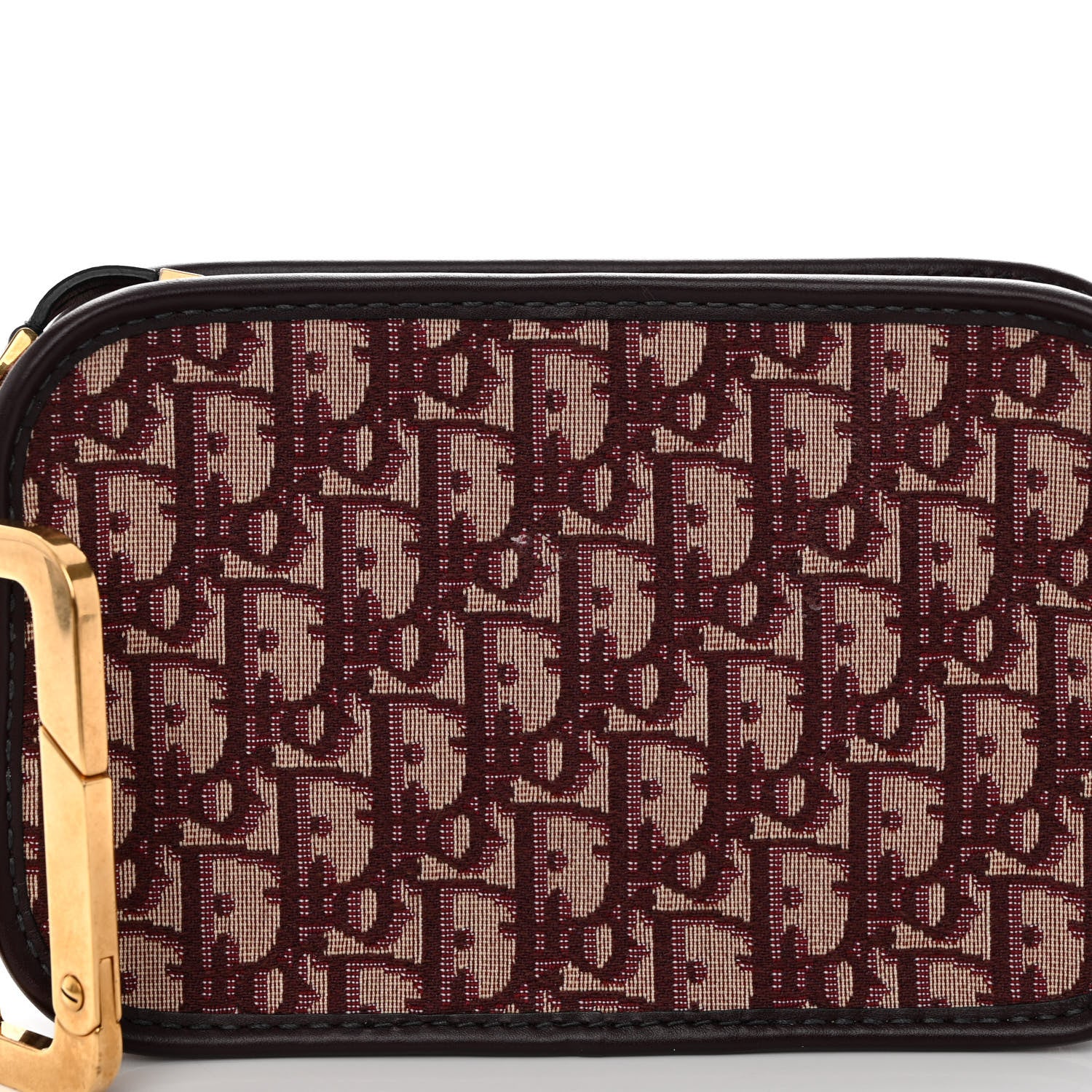 Christian Dior Oblique Diorquake Clutch Burgundy 7 of 10