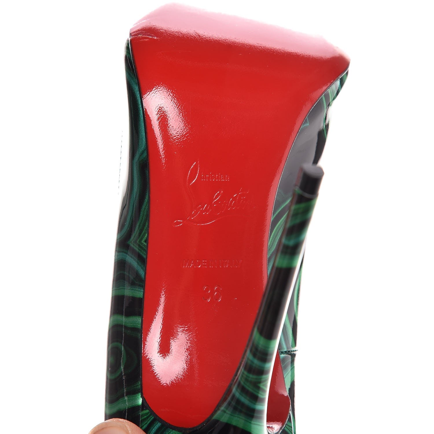 Christian Louboutin Patent Malachite So Kate 120 Pumps 36 Vert 7 of 9