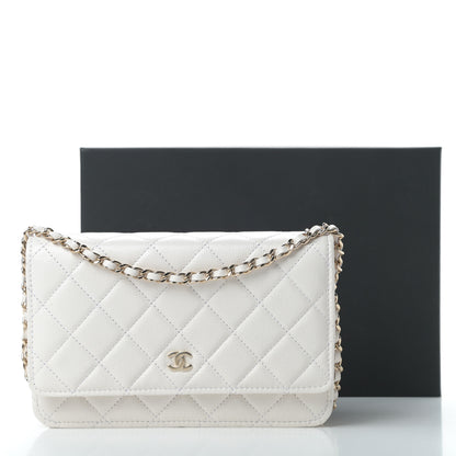 Chanel Caviar Quilted Wallet On Chain WOC White 12 of 12