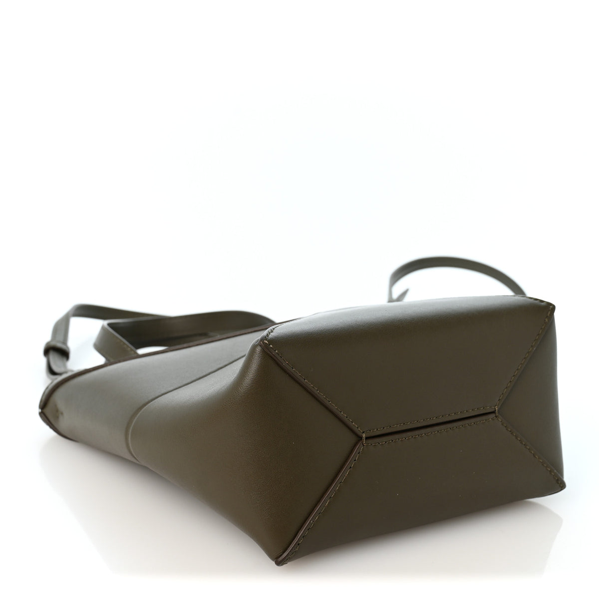 Loewe Shiny Calfskin Mini Puzzle Fold Tote Dark Khaki 4 of 11