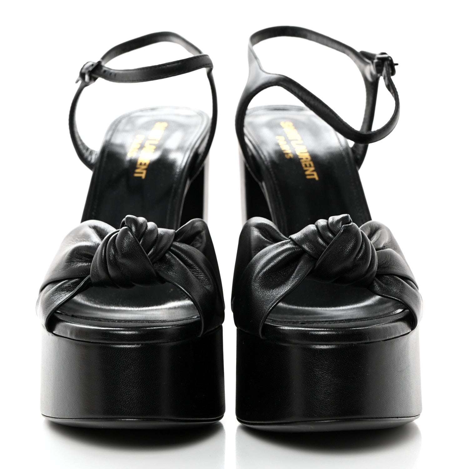Saint Laurent Vendome Bianca 85 Platform Sandals 37.5 Black 2 of 8