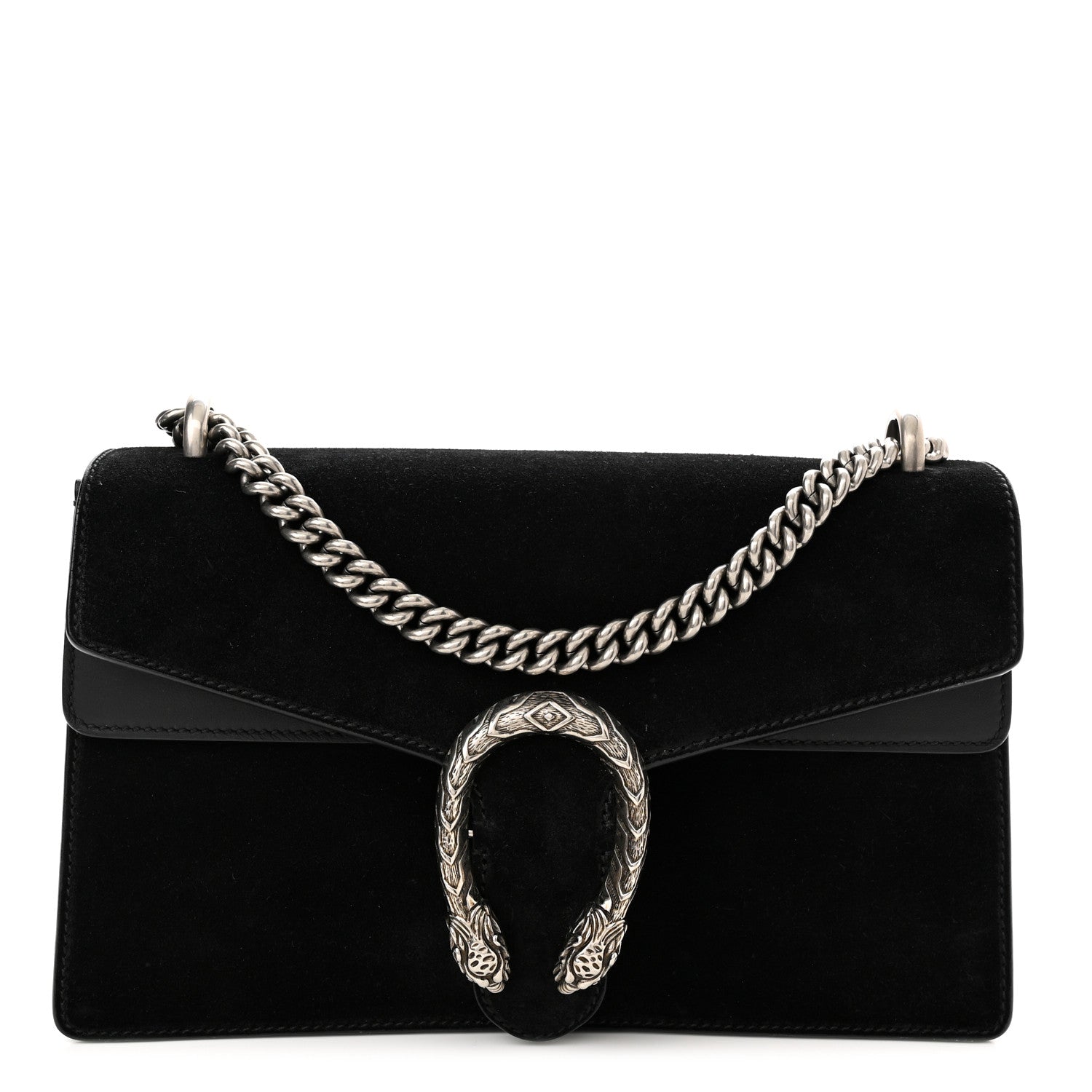 Gucci Suede Small Dionysus Shoulder Bag Black 1 of 11