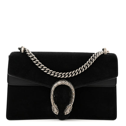 Gucci Suede Small Dionysus Shoulder Bag Black 1 of 11