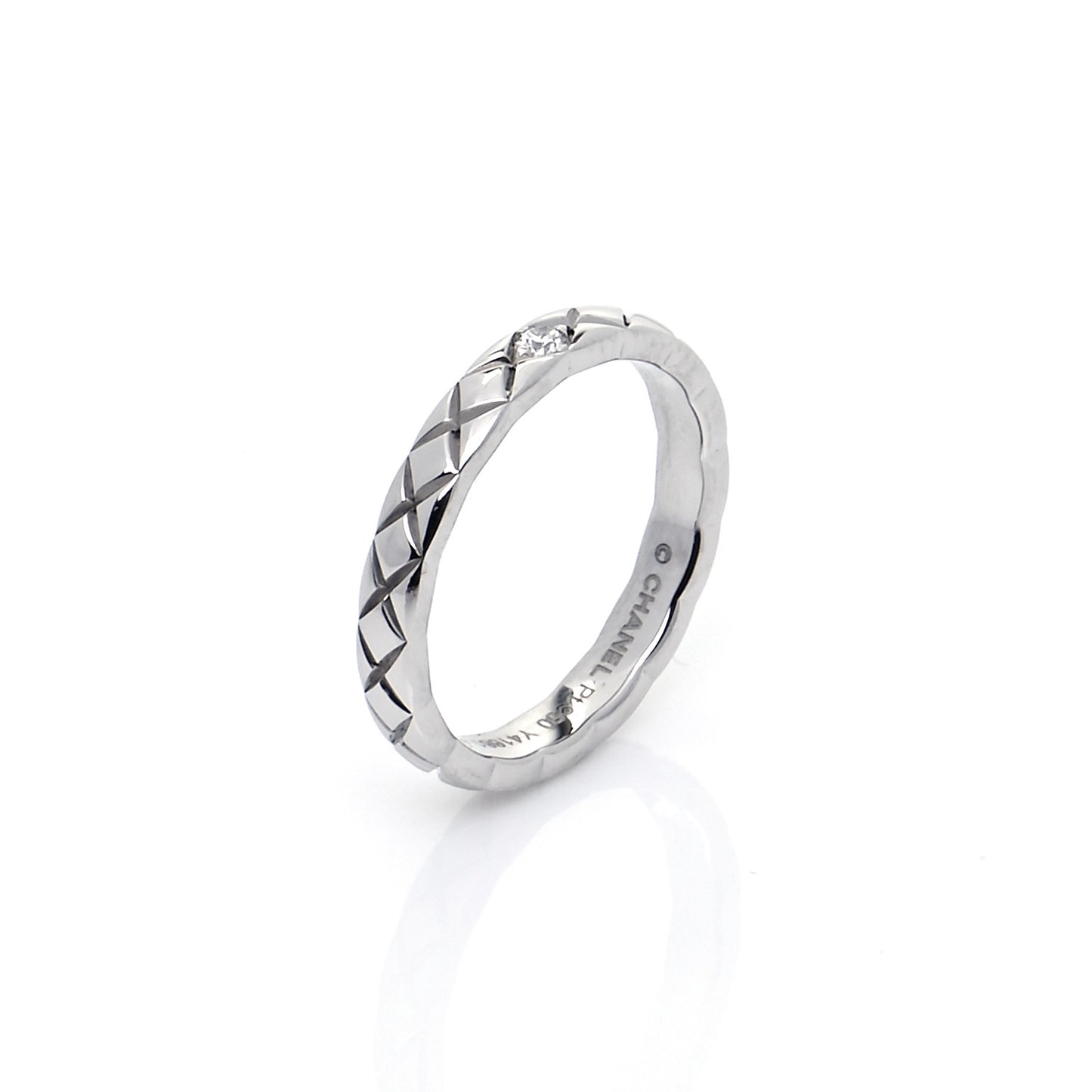 Platinum Diamond Mini Coco Crush Ring 47 4