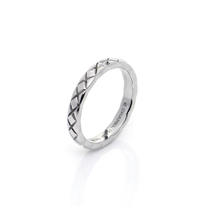 Chanel Platinum Diamond Mini Coco Crush Ring 47 4 6 of 6