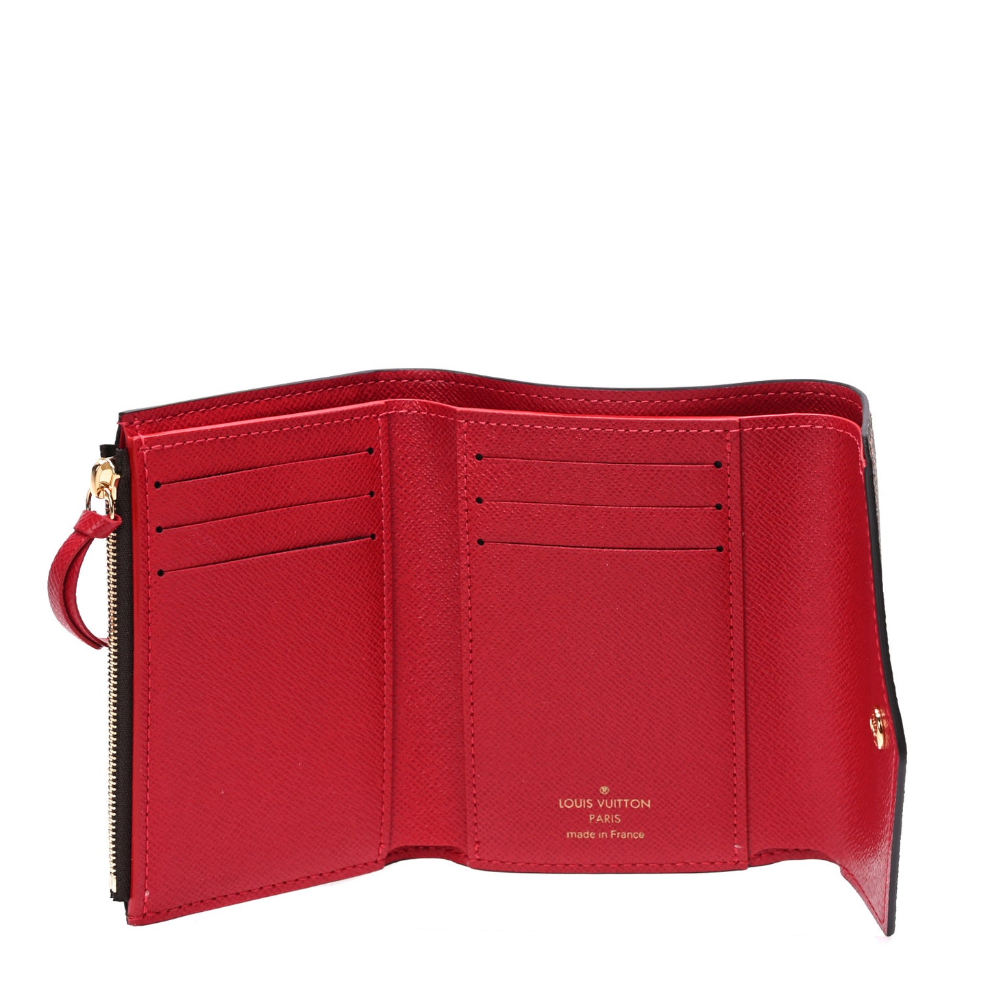 Damier Ebene Victorine Wallet Cherry