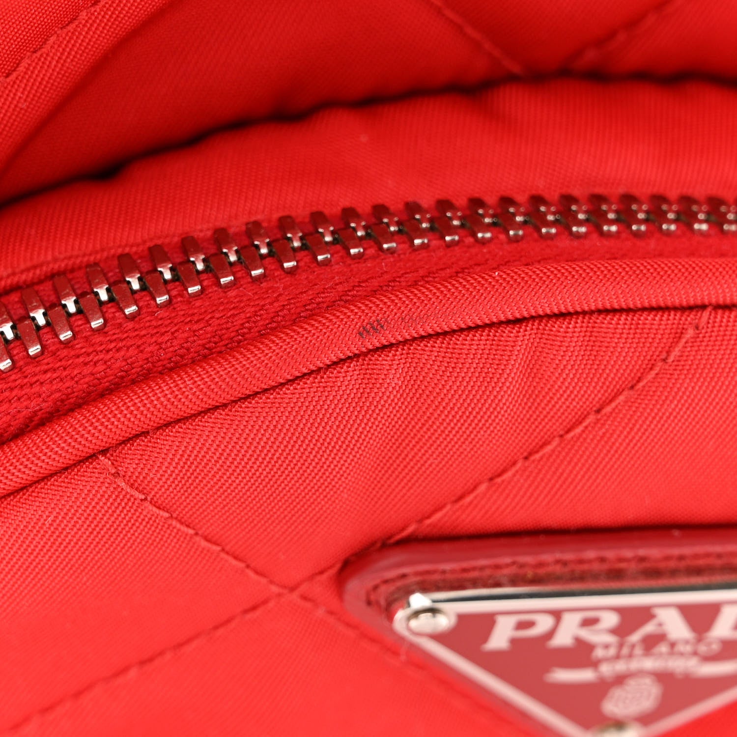 Prada Nylon Tessuto Impuntu Quilted Backpack Rosso 13 of 14