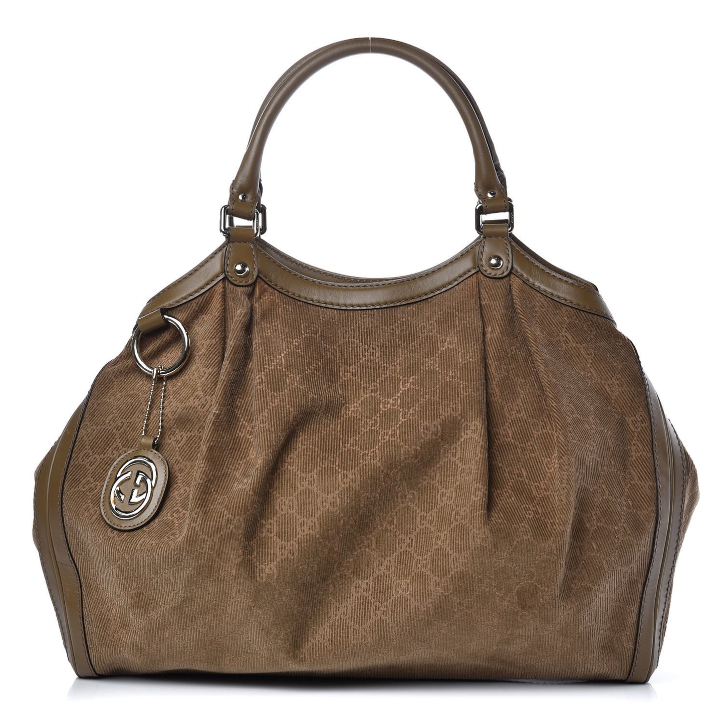 GG Corduroy Large Sukey Tote Brown