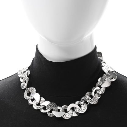 John Hardy Sterling Silver White Topaz Kali Lava Large Chain Necklace 2 of 5