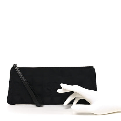 Chanel Nylon Travel Ligne Long Zip Wristlet Black 2 of 7