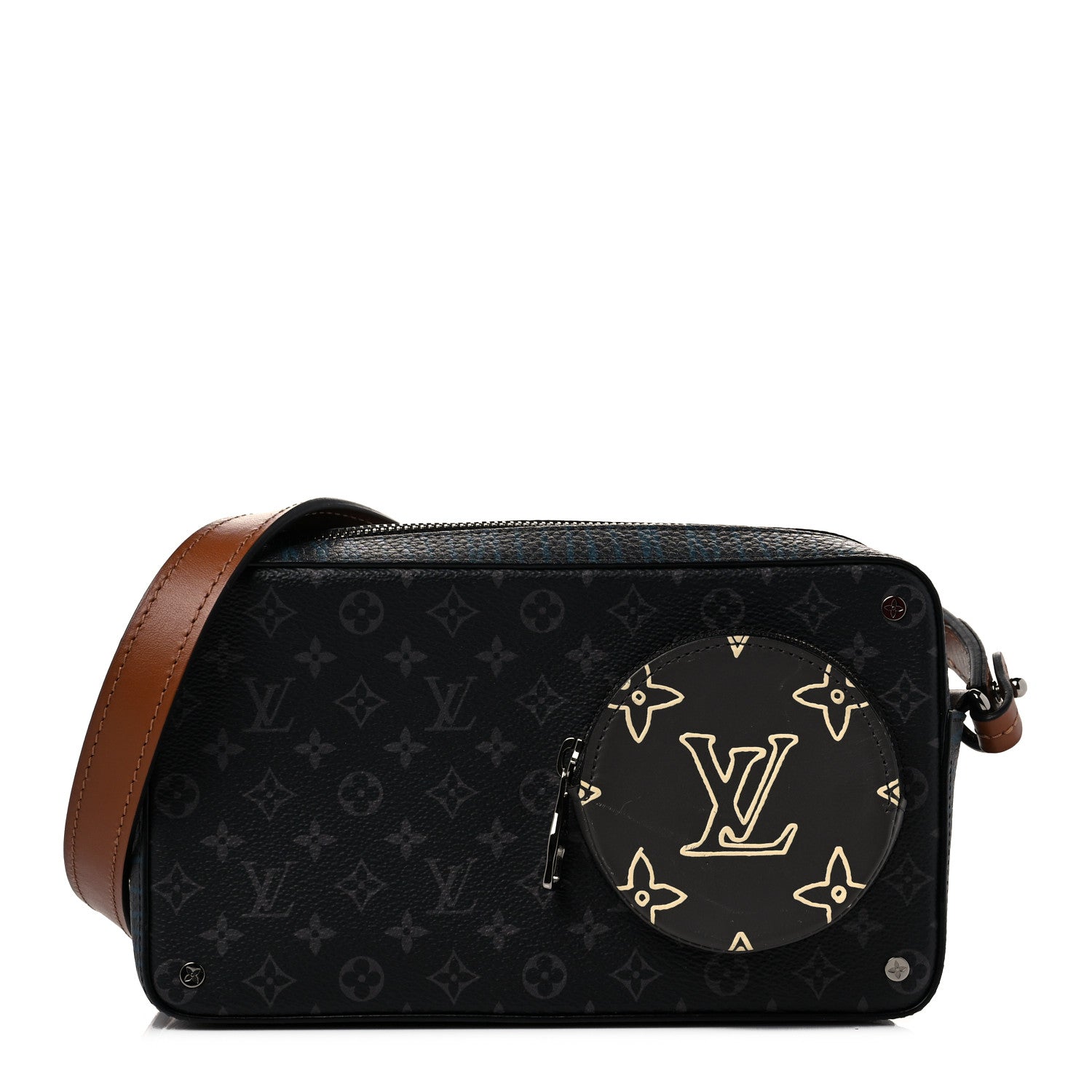 Louis Vuitton Monogram Eclipse Volga On Strap Crossbody Multicolor 1 of 8