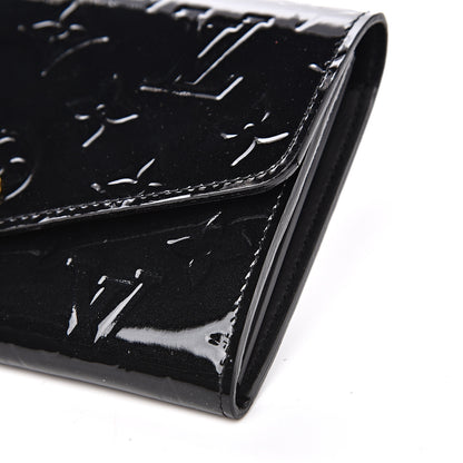 Louis Vuitton Vernis Sarah Compact Wallet Black Magnetique 9 of 10