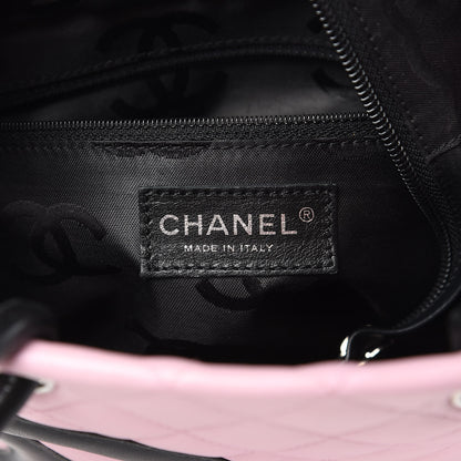 Chanel Calfskin Quilted Medium Cambon Tote Pink Black 6 of 14