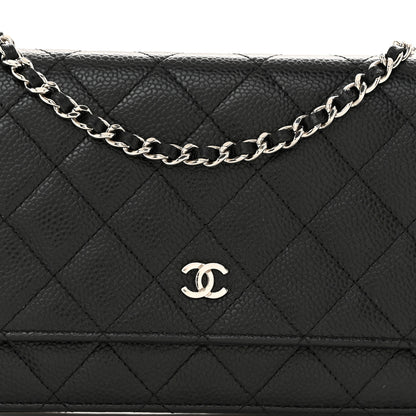 Chanel Caviar Quilted Wallet On Chain WOC Black 9 of 12