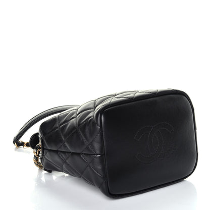 Chanel Lambskin Quilted Small Perfect Meeting Hobo Black 5 of 11