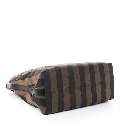 Fendi Pequin Cuoio Vegetale Large Hobo Tobacco Rosso Black 3 of 8