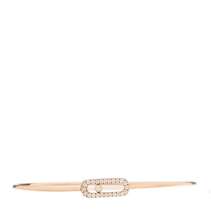 Messika 18K Rose Gold Diamond Move Uno Pave Flex Bangle Bracelet 1 of 4