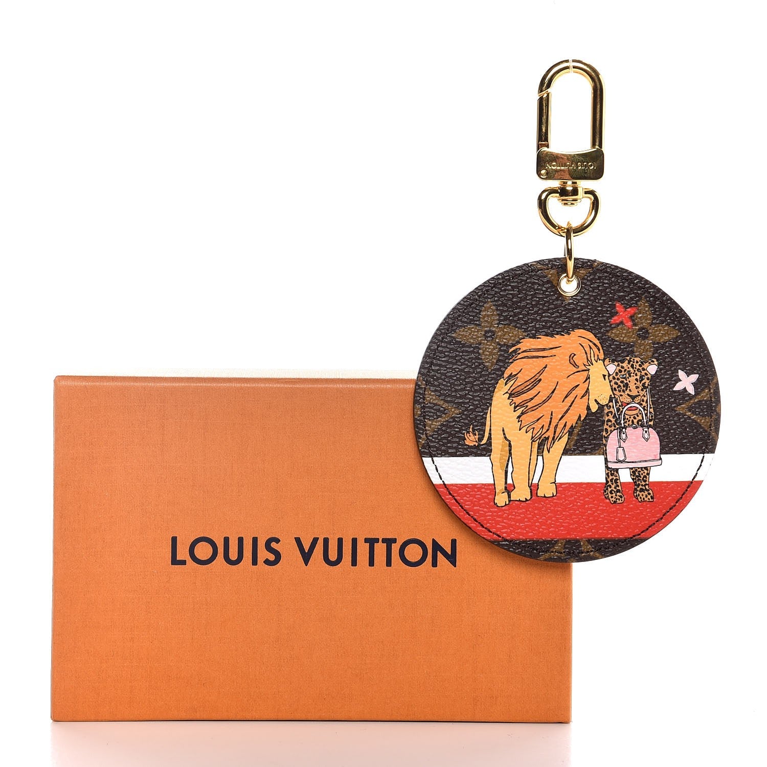 Louis Vuitton Monogram 2018 Christmas Animation Cats Bag Charm Key Ring 6 of 6