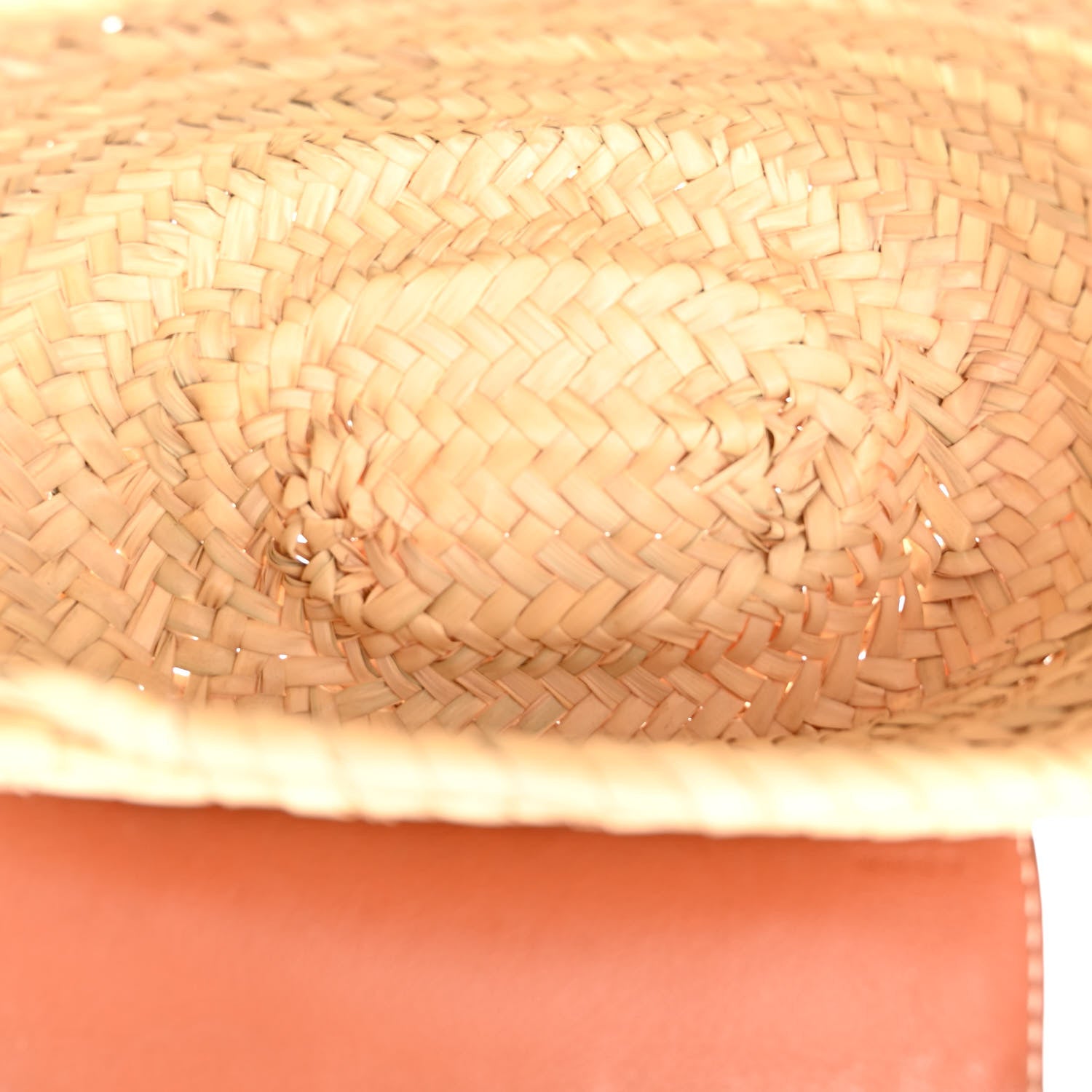 Chloe Raffia Small Grain Calfskin Medium Marcie Basket Tan 5 of 12