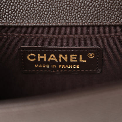 Chanel Caviar Quilted Small Boy Flap Dark Brown 6 of 10