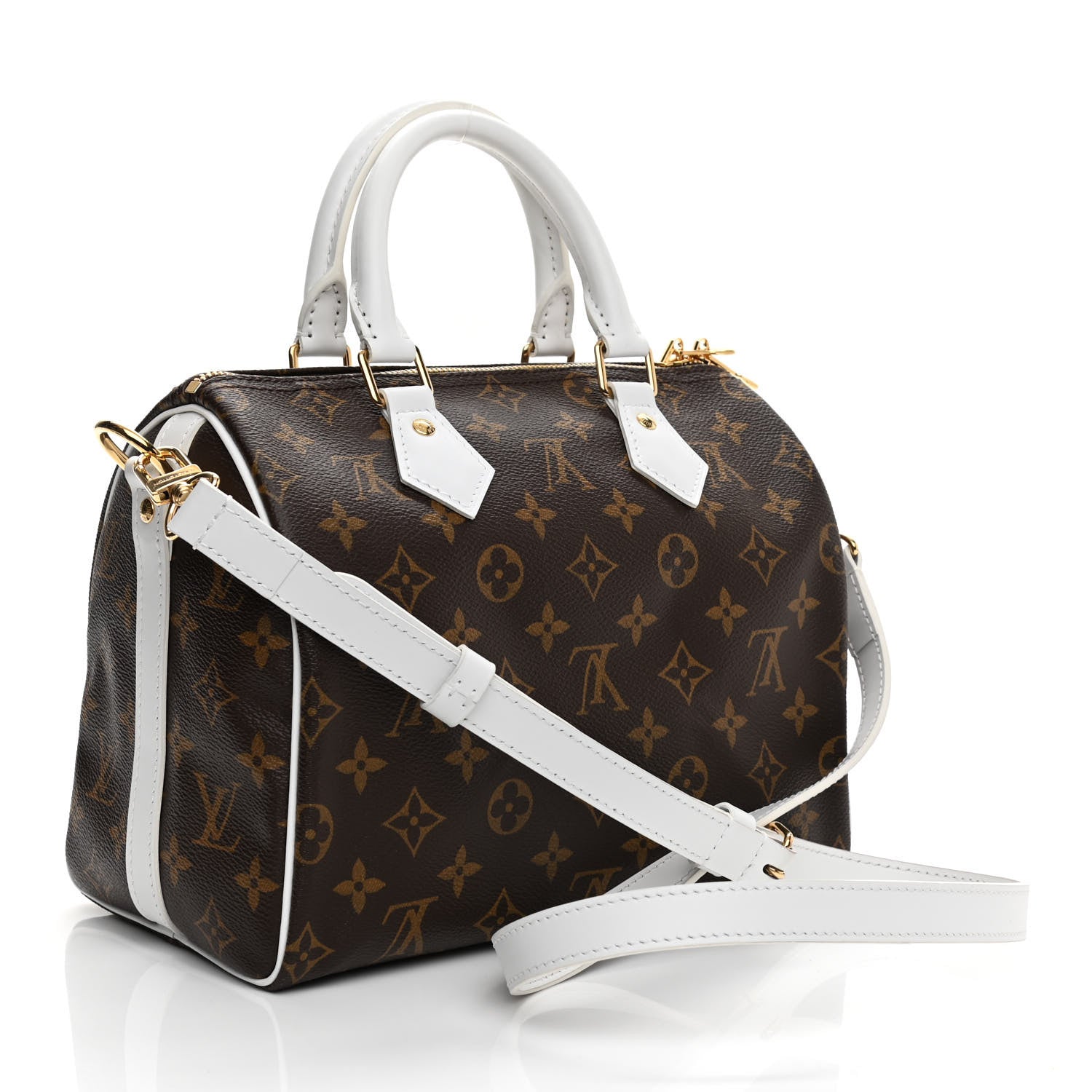 Louis Vuitton Monogram LV Match Speedy Bandouliere 25 White 3 of 9