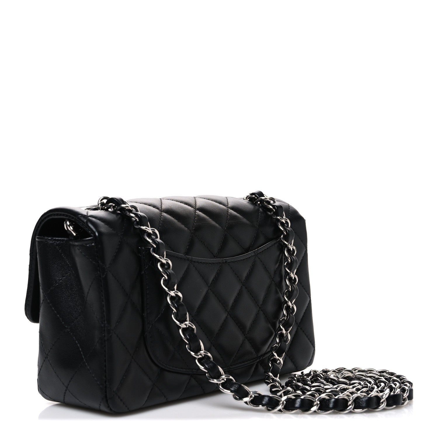 Chanel Lambskin Quilted Mini Rectangular Flap Black 3 of 10