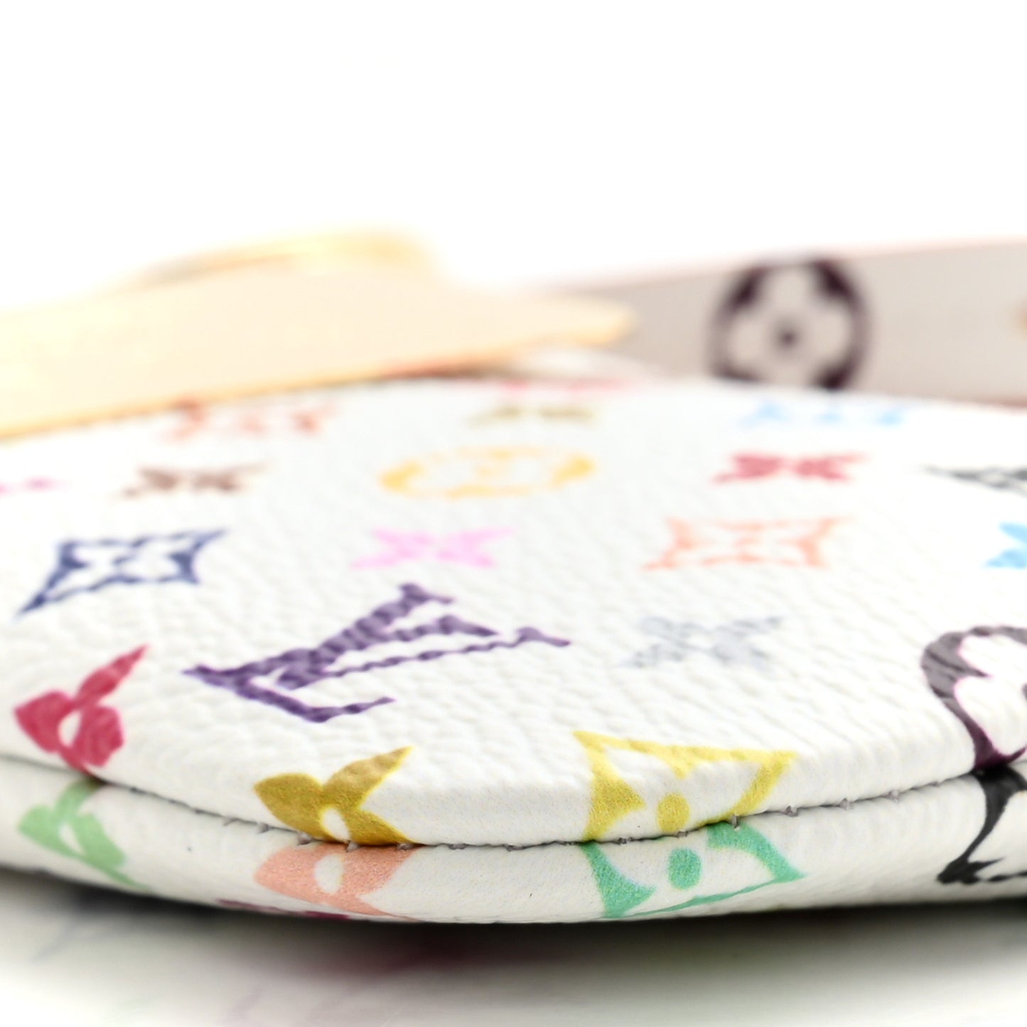 LV X TM Monogram Multicolor Phone Holder White
