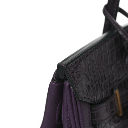 Hermes Togo Matte Alligator Birkin Touch 30 Raisin Prunoir 21 of 23