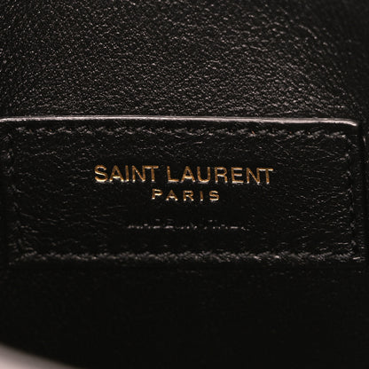 Saint Laurent Calfskin Crocodile Embossed Paris Mini Toy Shopper Tote Black 6 of 10