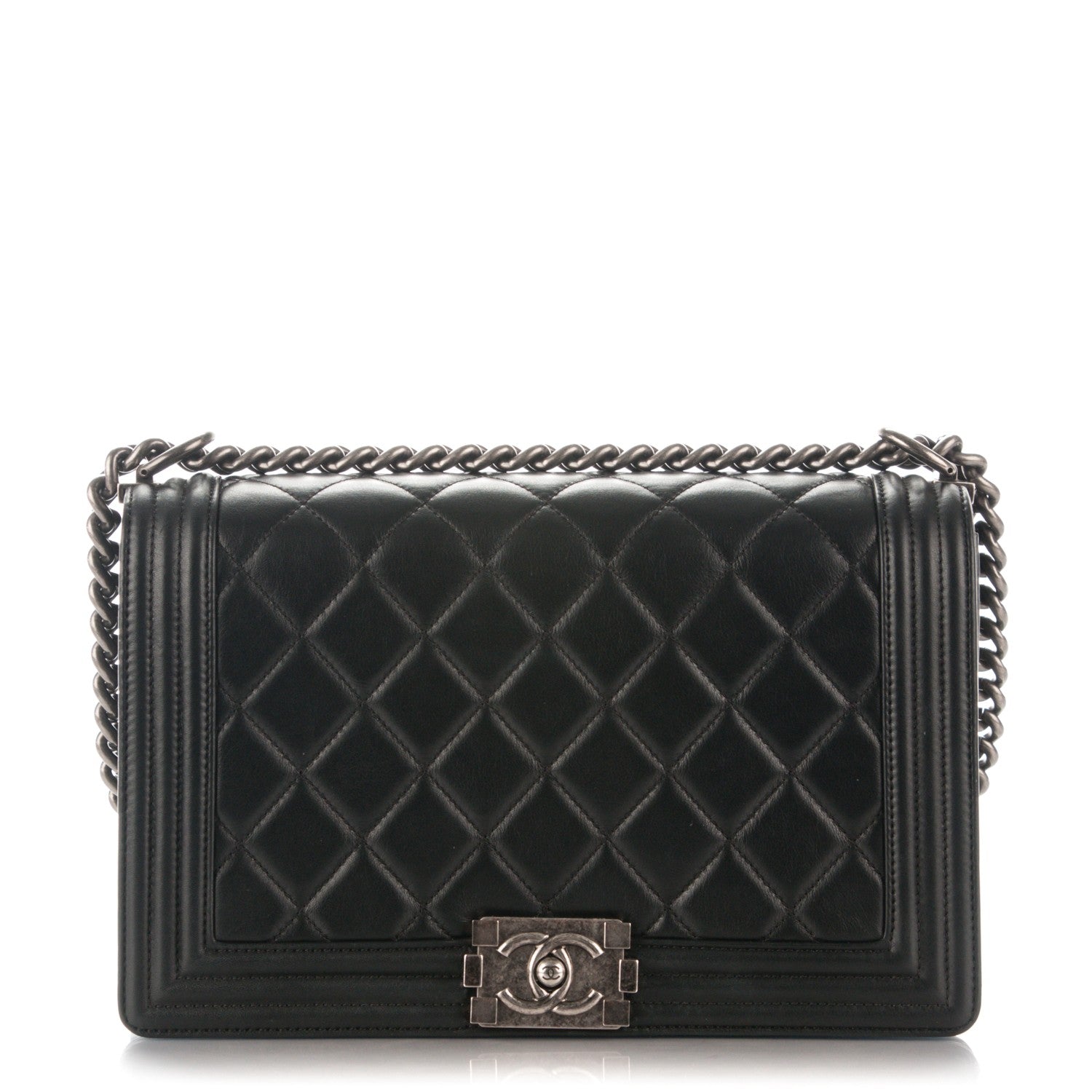 Chanel Calfskin Quilted New Medium Boy Flap Black 1 of 6