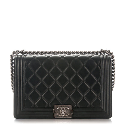 Chanel Calfskin Quilted New Medium Boy Flap Black 1 of 6