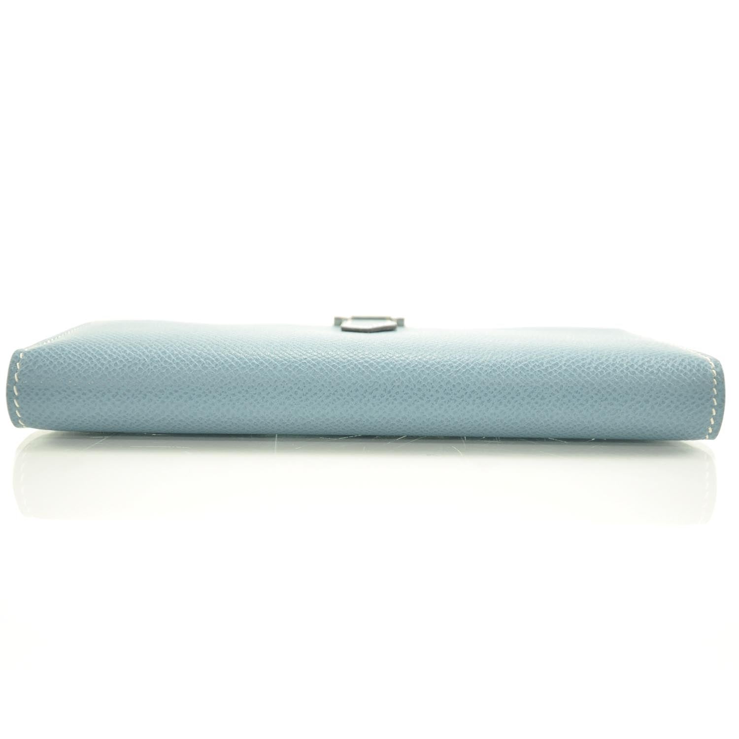 Hermes Veau Epsom Bearn Wallet Blue Jean 5 of 9