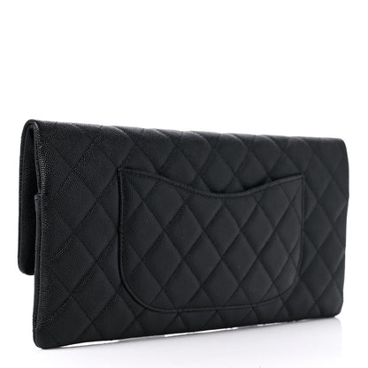Chanel Caviar Quilted Flap Clutch Black 3 of 11