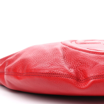 Gucci Pebbled Calfskin Medium Soho Hobo Red 6 of 10