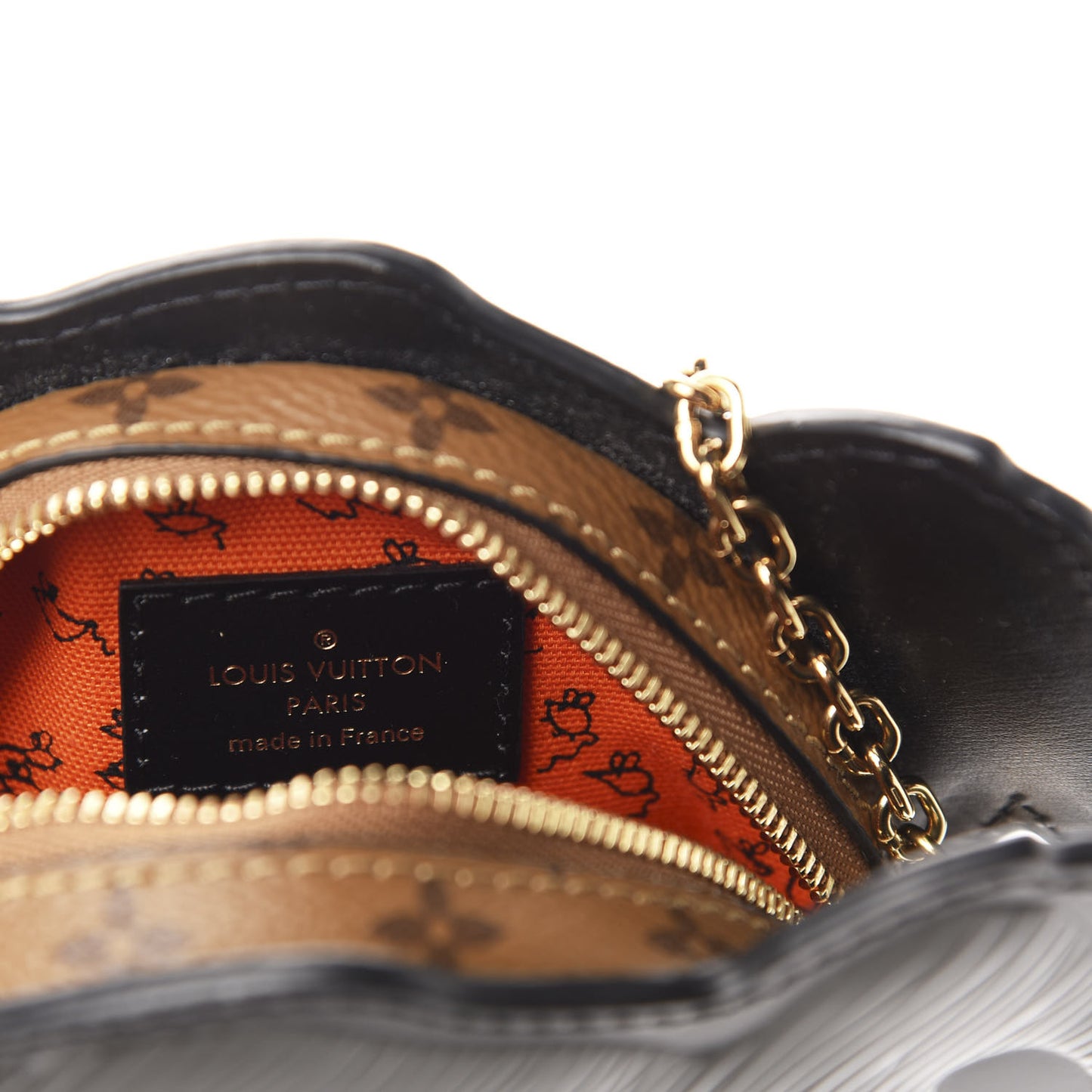 Epi Catogram Dog Face Clutch Black