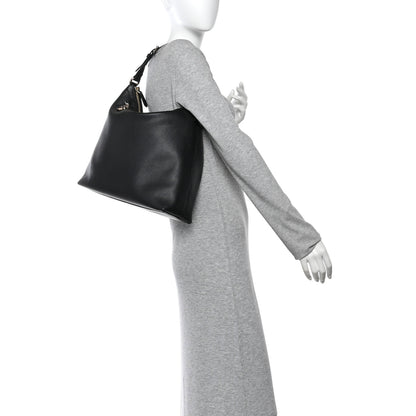 Gucci Dollar Calfskin GG Hobo Black 2 of 12