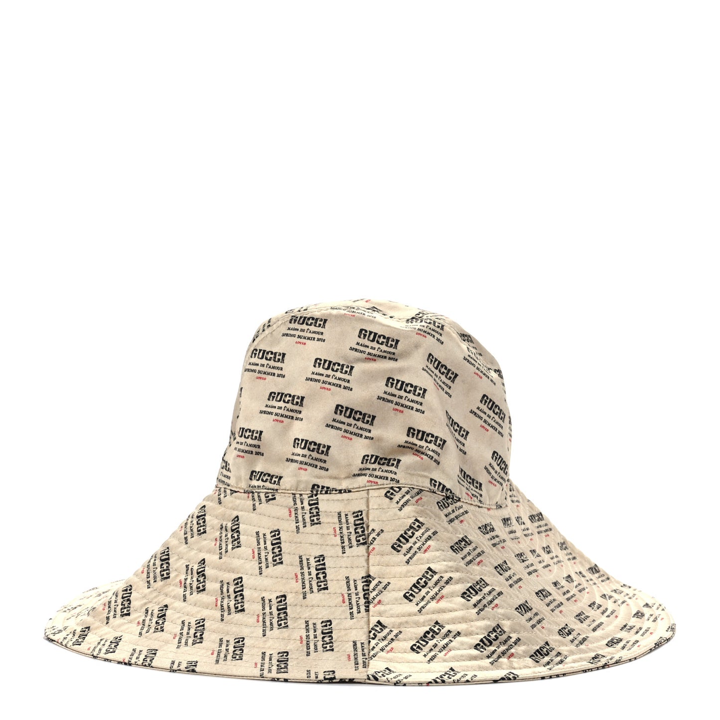 Silk Stamp Print Bucket Hat