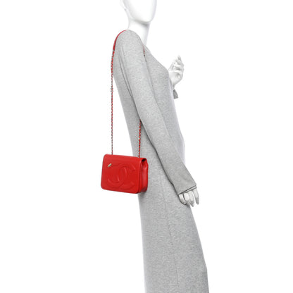 Chanel Lambskin CC Mania Flap Bag Red 2 of 10