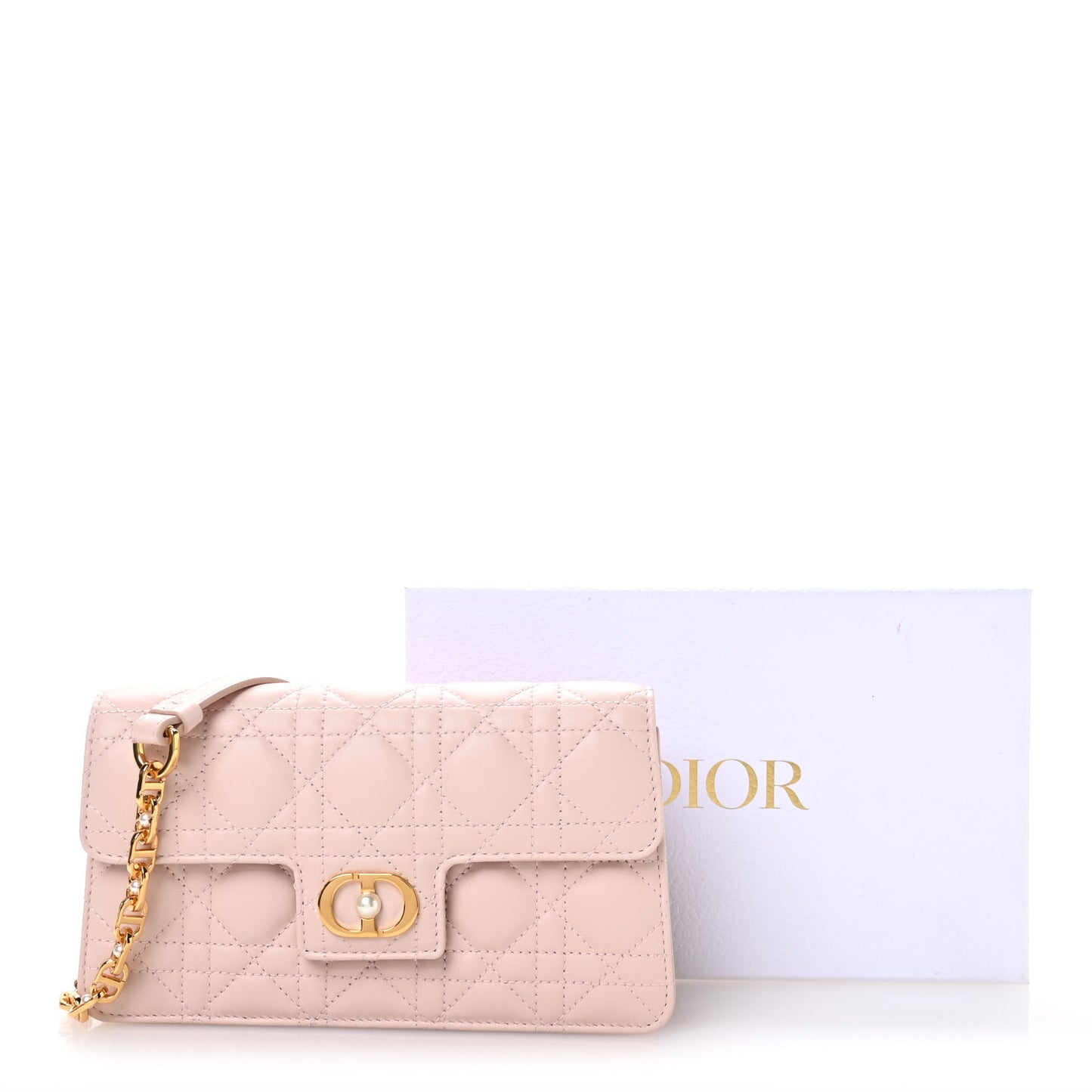 Lambskin Cannage Jolie Mini Bag Powder Pink