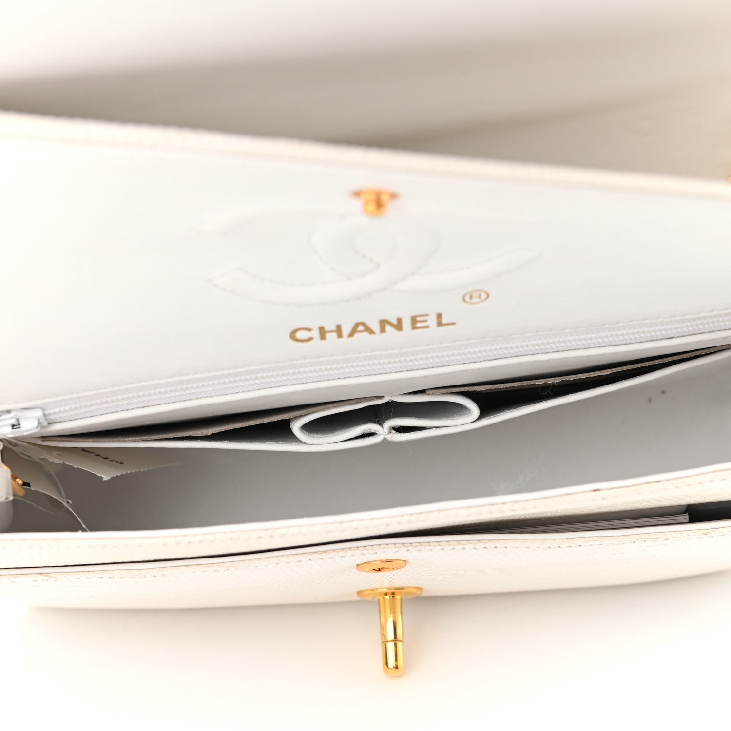 Chanel Lizard Small Double Flap White 4 of 10