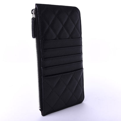 Chanel Caviar Quilted Classic Flat Wallet Pouch Black 3 of 8