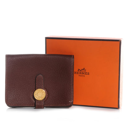 Hermes Togo Dogon Card Case Havane 6 of 8