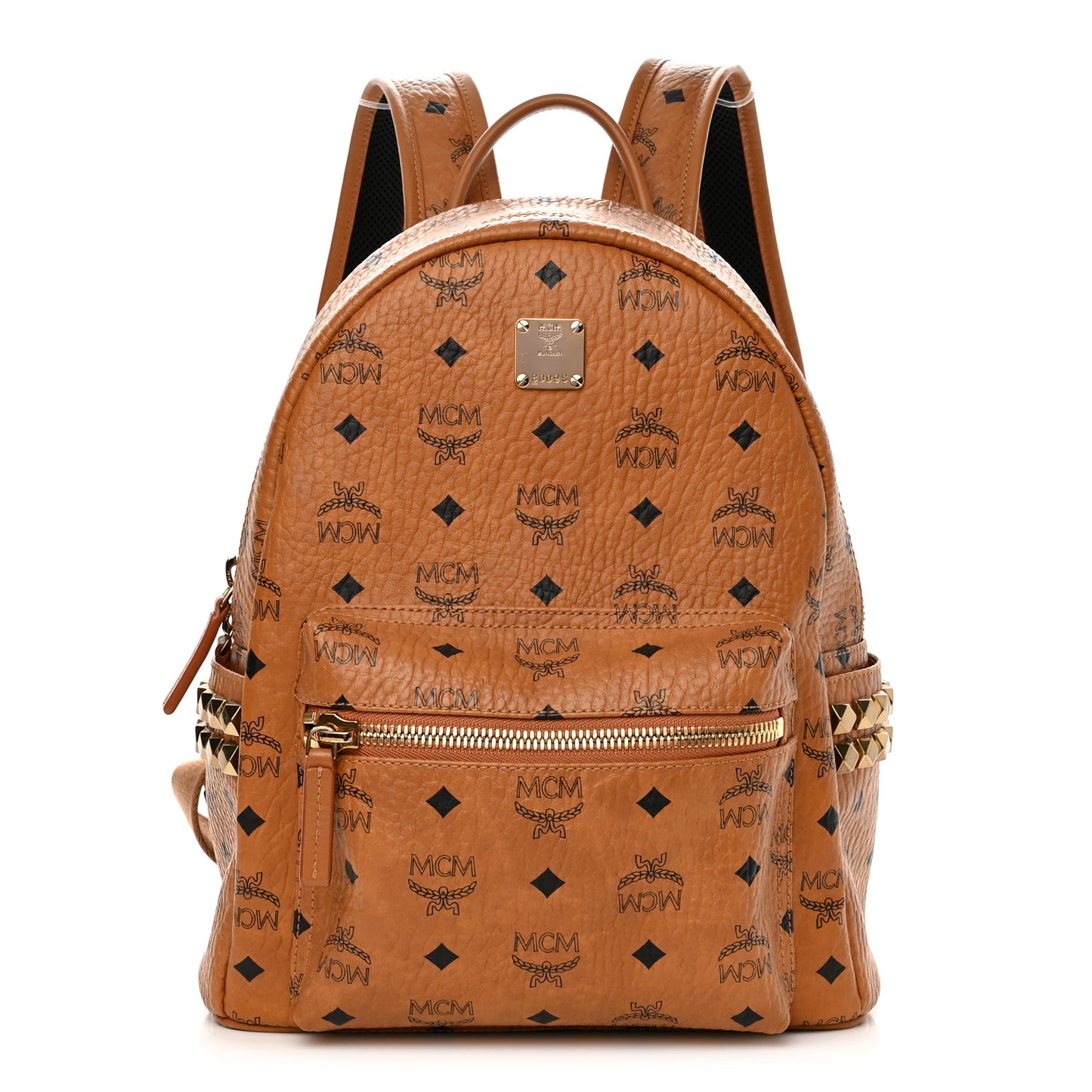 Visetos Small Side Stud Stark Backpack Cognac