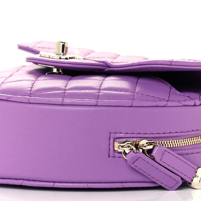 Chanel Lambskin Quilted CC In Love Heart Bag Purple 6 of 12