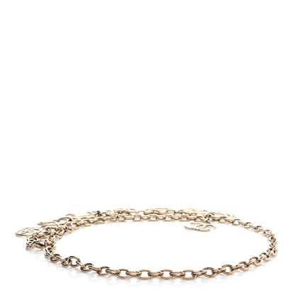 Chanel Metal Strass Crystal Chain Logo Belt Gold 2 of 5