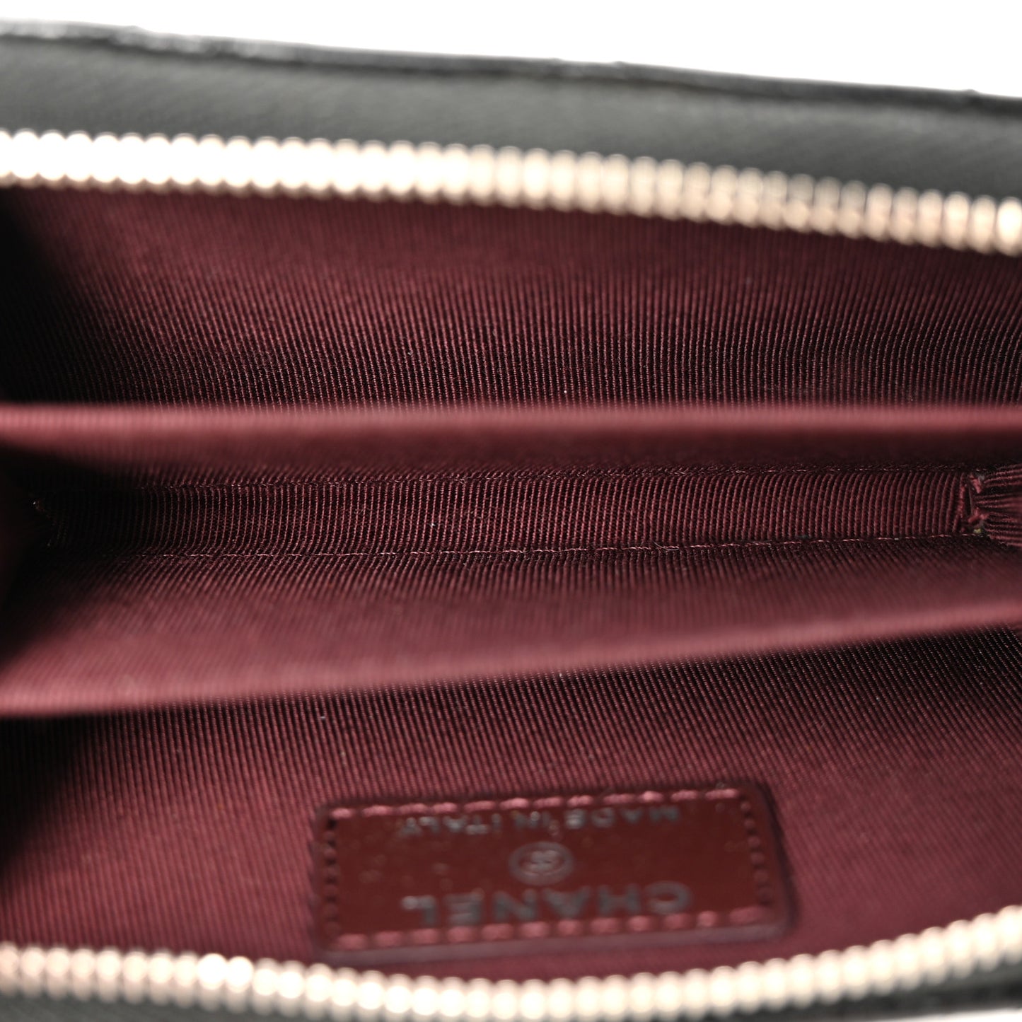 Caviar Quilted Zip Coin Purse Black