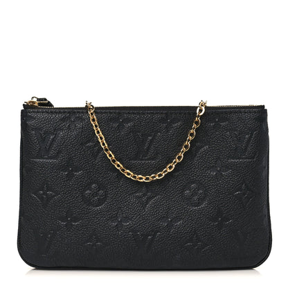 Louis Vuitton Empreinte Double Zip Pochette Black 1 of 11
