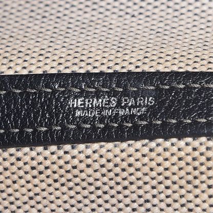 Hermes Buffle Skipper Toile Garden Party 36 MM Tote Black 5 of 10