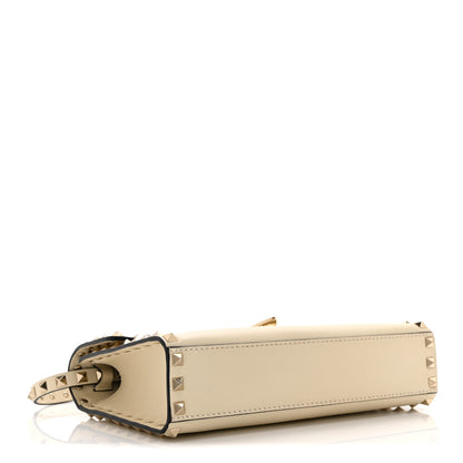 Valentino Garavani Vitello Medium Rockstud Flip Lock Crossbody Bag Light Ivory 4 of 10